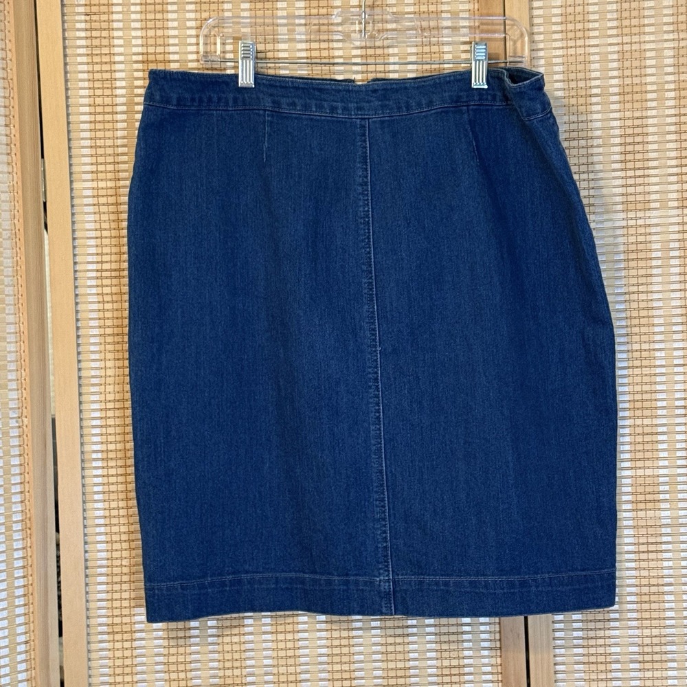 Style & Co Womens‎ 16 Denim Skirt Front Zip Pockets Cottagecore Boho Festival - Picture 2 of 7
